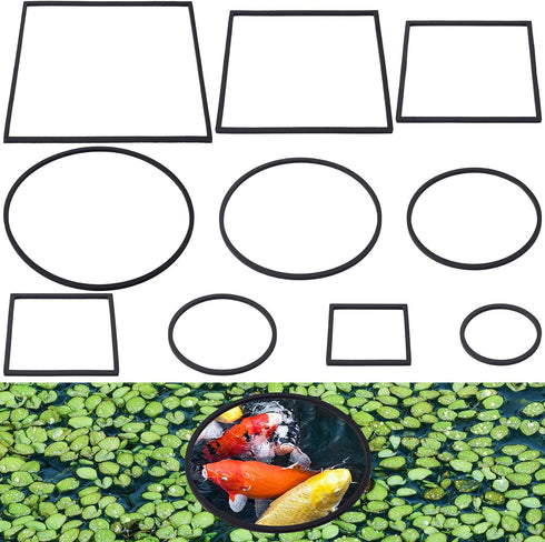 PAGOW 10pcs Fish Feeding Rings Set, Floating Aquarium Plant Corral, Round & Square Fish Feeder Rings for Fish Tank, Floating Plant Ring, Fish Tank...