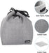 PATIKIL Soft Drawstring Lens Case, Lens Pouch Bag with Cotton Pad 5.91" x 3.94" Thick Fleece Cloth Camera Lens Bag for SLR Lens Water Cups, Grey...