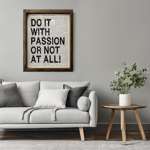 Posterizer 1 pcs-do it with passion or not at all-Motivational & Inspirational Art-Decor for Home & Office- UNFRAMED Wall Art...