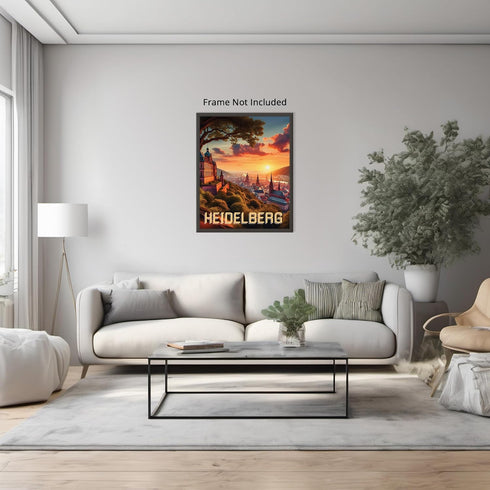 Posterizer 1 pcs-travel poster-Heidelberg-Adventure Wall Art Gift for Men Women Entrepreneur Teens Decor for Home & Office- unframed wall art...