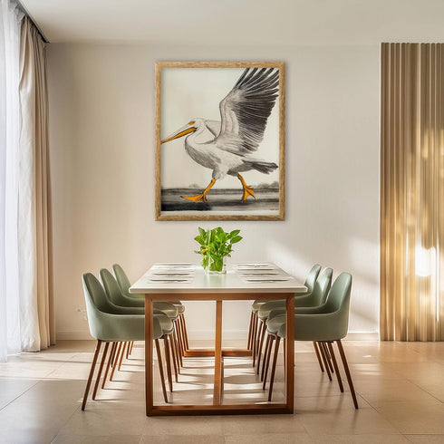 Posterizer 1 pcs-White Pelican detailed art work 3-Art for Animal Lovers-Collectibles & Fine Art-Decor for Home & Office- unframed wall art...