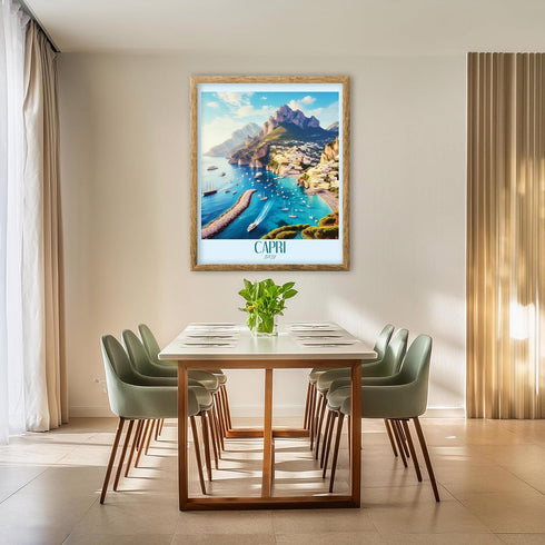Posterizer 1 pcs-Capri Italy Cute Aesthetic Travel Print-Adventure Wall Art-GIft for Men Women Teens-Decor for Home & Office- unframed wall art...