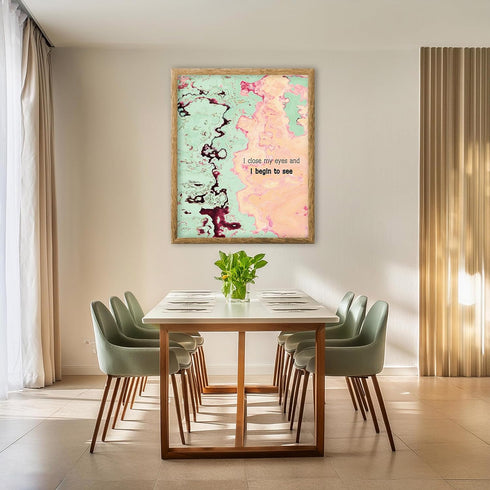 Posterizer 1 pcs-Funky Colorful Patel Hippy Poster-Quotes and Poems-Gift For Buddhism Meditation philosophy Fans- unframed wall art...