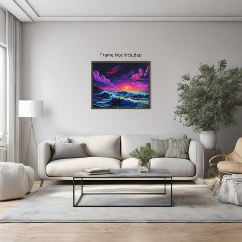 Posterizer 1 pcs- beach and the sea-abstract art 6-Landscape & Nature Art-Floral Botanical Art- Decor for Home & Office- unframed wall art...