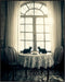 Posterizer 1 pcs-mysterious gothic house-black cats sitting on the table 4-Art for Animal Lovers-Gothic Art-Living Room Bedroom Decor- unframed wa...