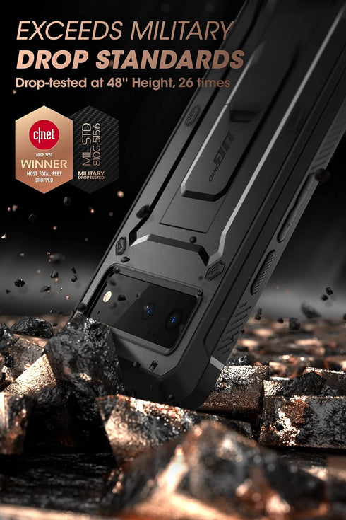 SUPCASE Unicorn Beetle Pro Series Case for Google Pixel 6 (2021), Full-Body Rugged Belt-Clip & Kickstand Case without Built-in Screen Protector (B...