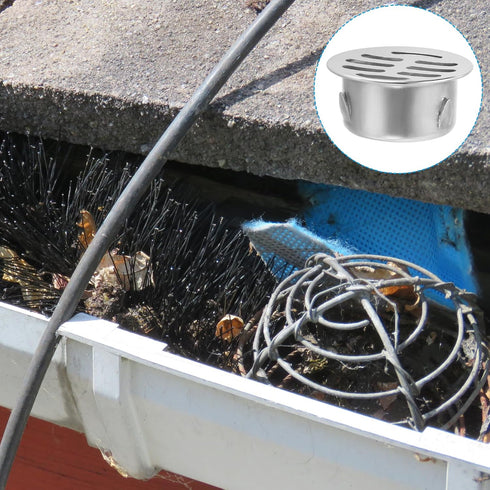 PATIKIL Gutter Guard, 304 Stainless Steel Downspout Strainer, Anti-Blocking Outdoor Gutter Cleaning Tool for Stops Leaves Debris, 2 Inch...