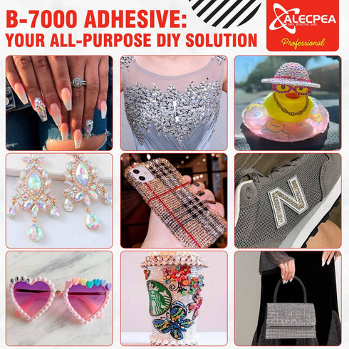 B-7000 Craft Glue for Jewelry Making - 3ml/0.1oz (15 Pack) - Multi-Function B-7000 Super Adhesive Glues Liquid Fusion Glue for Rhinestones Crafts,...
