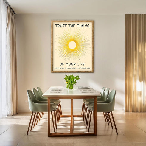 Posterizer 1 pcs-positive spiritual message-trust the timing-Quotes and Poems Gift For Buddhism Meditation philosophy Fans- unframed wall art...