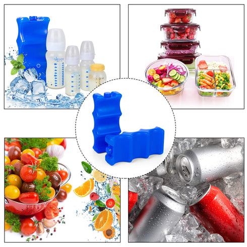 Luxja Reusable Ice Packs for Breastmilk Storage (Pack of 2), Breastmilk Bottle Ice Packs for Breastfeeding Working Mom, Blue...