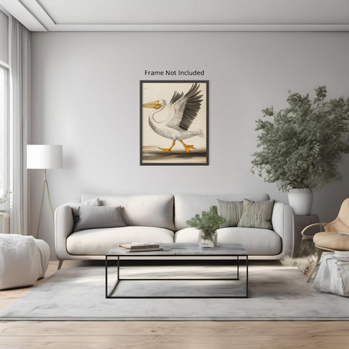 Posterizer 1 pcs-White Pelican detailed art work 4-Art for Animal Lovers-Collectibles & Fine Art-Decor for Home & Office- unframed wall art...