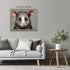 Posterizer 1 pcs- Portrait of a possum with pastel blue background-Art for Animal Lovers- Gift for Men Women Entrepreneur Teens-Living Room Bedroo...