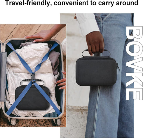 BOVKE Carrying Case for iHealth Track Smart Upper Arm Blood Pressure Monitor, iHealth Bluetooth Blood Pressure Machine Case, Black...