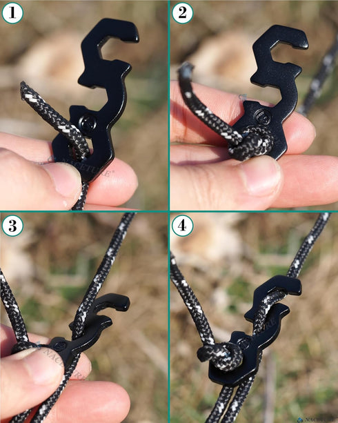 NACETURE Aluminum Alloy Rope Tensioner Camping Tent Guyline Cord Adjuster Camping of Gear for Camping, Hiking, Backpacking Ultralight Tent Stakes ...