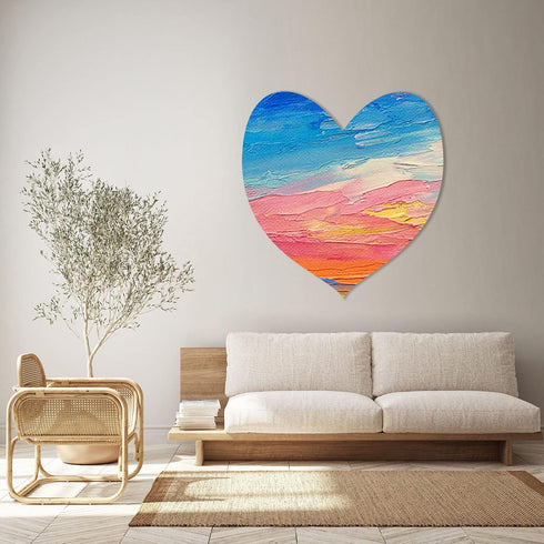 PATIKIL Paint Canvases Panel for Painting, 2 Pack 4x4 Inch Heart Shape Wood Frame Stretched Blank Art Board Panels for Acrylic, Oil, Tempera Paint...