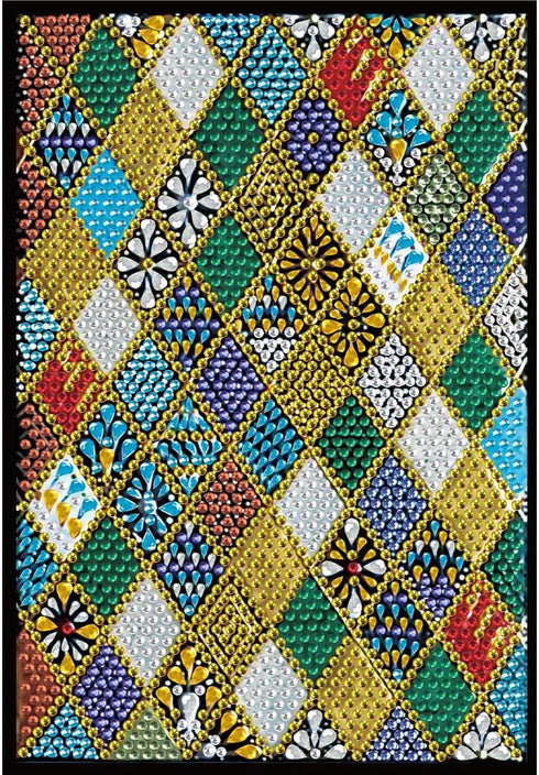 5D Notebook with Diamond Art Painting Art DIY Mandala Pattern Lattice Cover Crystal Cross Stitch Special Shaped Diamond Kits Writing Sketchbook Jo...