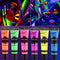 6 Pcs Glow in Dark Face Body Paint,Black Light Glow Makeup Set Neon Fluorescent,Glow Blacklight Body Face Paint Set Face Painting for Music Festiv...