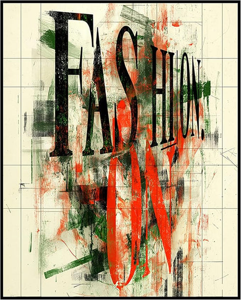 Posterizer 1 pcs-modern typography abstract visuals-Fashion 3-Abstract & Modern Art- Gift for Women, Fashionistas, Designer Fashion Fans- unframed...