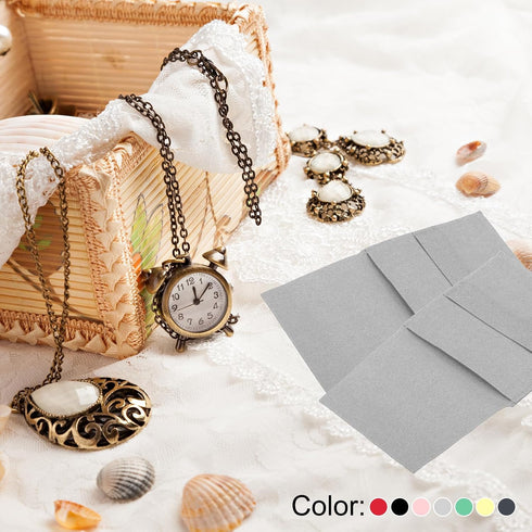 PATIKIL 10x10cm Jewelry Pouches with Band, 5 Pack Microfiber Jewelry Pouches Portable Soft Storage for Necklace Bracelet Earring Watch Rings Brooc...