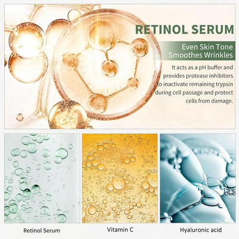 3-In-1 Hydrating Skincare Set With Vitamin-C, Retinol And Hyaluronic-Acid, Skincare Gift Set For Women, Anti-Aging Skin Care Set With Hyaluronic-A...