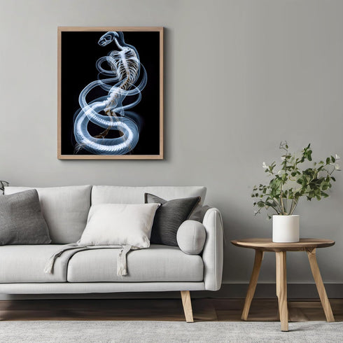 Posterizer 1 pcs-abstract reptile X-ray art -3-Art for Animal Lovers Gift for Steampunk or Goth Fans Living Room Bedroom Decor- unframed wall art...