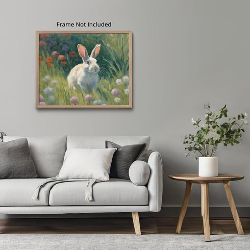 Posterizer 1 pcs- Cute Little Bunny in The wild-Art for Animal Lovers-Landscape & Nature Art- Living Room Bedroom Decor- unframed wall art...