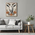 Posterizer 1 pcs- Beautiful goat with red flowers arround its neck-Art for Animal Lovers-Floral Botanical Art- Gift for Men Women Teens-Living Roo...