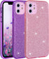 Wisdompro 2 Pack Case for iPhone 11, Cute Bling Sparkly Glitter Shiny Sparkle Shell, 3 Layer Hybrid Women Girls Protective Phone Case Slim Cover f...