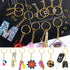 Keychain Rings for Crafts Gold, PAXCOO Key Chains Rings Kit includes 100Pcs Split Key Ring with Chain, 100pcs Jump Rings and 100pcs Screw Eye Pins...