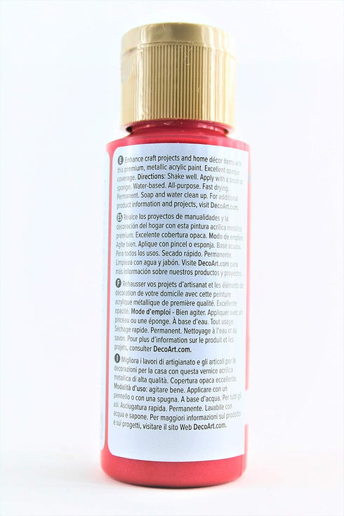 Dazzling Metallics Acrylic Paint 2oz-Festive Red...