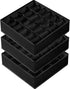 Criusia 3 Pack Closet Organizer Dividers, 64 Cell Fabric Foldable Cabinet Organizers and Storage Boxes for Storing Socks, Underwear, Ties (16+24+2...