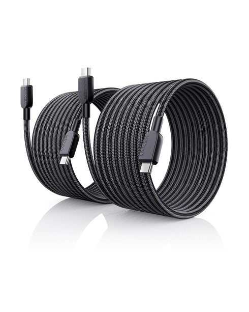 Anker 240W USB C to USB C Cable (2Pack,10ft), USB C Charger Cable Fast Charge for iPhone 15/15Pro/15Plus/15ProMax, MacBook Pro 2020, iPad Pro 2020...