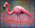Posterizer 1 pcs- pretty pastel pink flamingo in nature-Art for Animal Lovers-Landscape & Nature Art- Living Room Bedroom Decor- unframed wall art...