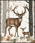Posterizer 1 pcs- Beautiful deer with its child in the jungle print-Art for Animal Lovers-Landscape Nature - Gift for Men Women Teens-Decor for Be...