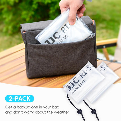 DSLR Camera Rain Cover JJC Rain Coat Sleeve Protector for Canon Nikon Fujifilm Sony Olympus Panasonic Pentax Sigma with a Lens up to 18" PE Materi...