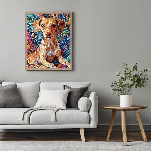 Posterizer 1 pcs-A pop art portrait of a dog-with a vibrant, abstract background -2-Art for Animal Lovers-Collectibles & Fine Art-Decor for Home &...