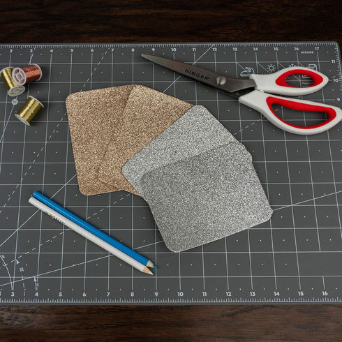 SINGER Iron-On Patches, Gold/Silver Glitter 3.75” x 5” inches...