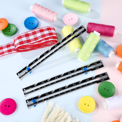 Sliding Gauge Sewing Measuring Tool Stainless Steel Quilting Ruler for Knitting Crafting Sewing Beginner Hemming Measuring(3)...