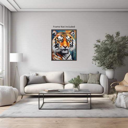Posterizer 1 pcs- pretty wild tiger resting-Art for Animal Lovers-Abstract & Modern Art-Gift for Art Lovers-Living Room Bedroom Decor- unframed wa...