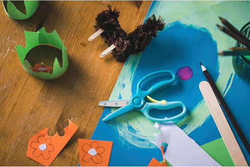 Fiskars Training Scissors for Kids 3+ with Easy Grip (3-Pack) - Toddler Safety Scissors for School or Crafting - Back to School Supplies - Turquoi...