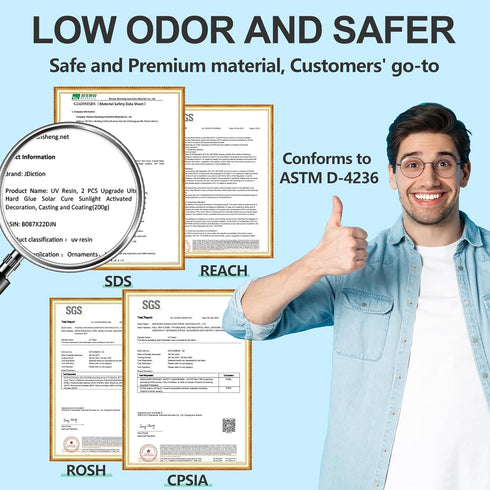 UV Resin, 2 PCS Upgrade Ultraviolet Epoxy Resin Crystal Clear Hard Glue Solar Cure Sunlight Activated Resin for Handmade Jewelry, DIY Craft Decora...