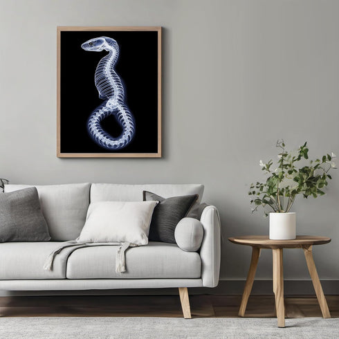 Posterizer 1 pcs-abstract reptile X-ray art -2-Art for Animal Lovers Gift for Steampunk or Goth Fans Living Room Bedroom Decor- unframed wall art...