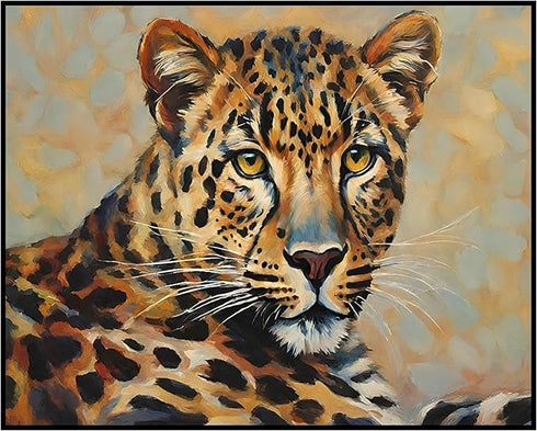 Posterizer 1 pcs- pretty leopard-fancy background-Art for Animal Lovers-Landscape & Nature Art- Living Room Bedroom Decor- unframed wall art...