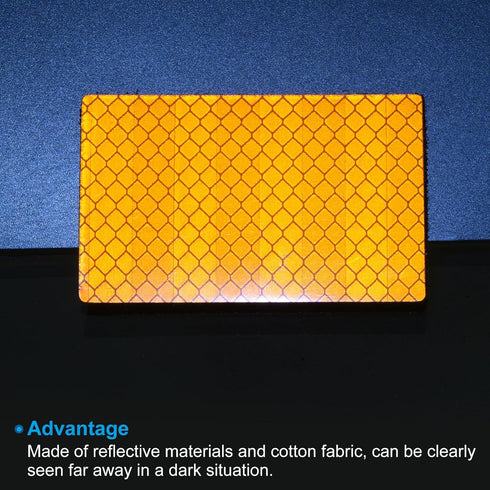 PATIKIL Reflective Patch 2"x3", 4 Pcs Hook & Loop Fastener Safety Appliques for Night Sportsperson Worker Hiker, Orange...