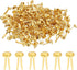 PATIKIL 400 PCS Paper Brass Fasteners Split Pins Pastel Mini Metal Brads Round Head Plated Fastener for Craft Art Scrapbooking DIY Supplies, Gold,...