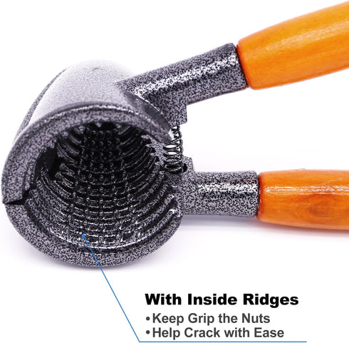 Anwenk Heavy Duty Nutcracker Pecan Walnut Plier Opener Tool with Wood Handle...