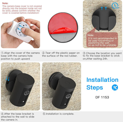 HOLACA No-Drill Adhesive Mount for Ring Indoor Cam Only, No Tools Required, Easy to Install, No Drilling, Strong Adhesive Mount...