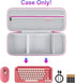 BOVKE Hard Carrying Case Waterproof Storage Holder Carrier, Rose...