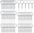 50pcs Silver Key Chain Rings Kit Flat Metal Split Key Rings with Chain and Jump Rings Key Chain Rings Accessories for Jewelry Key Rings Crafts Jew...