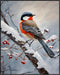Posterizer 1 pcs-cute little bird in snowy winter scene -11-Art for Animal Lovers-Landscape & Nature Art-Decor for Home & Office- unframed wall ar...